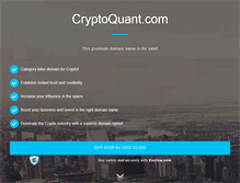 Tablet Screenshot of cryptoquant.com
